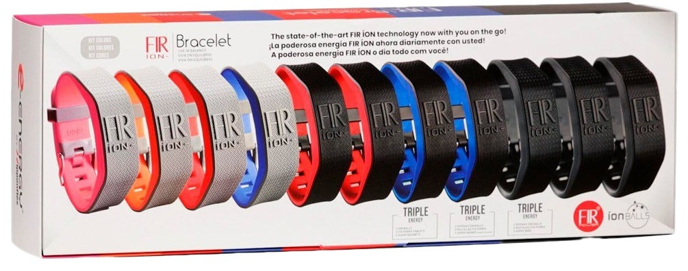 Kit Pulsera 10+1 FIR Íon - Colores diversos