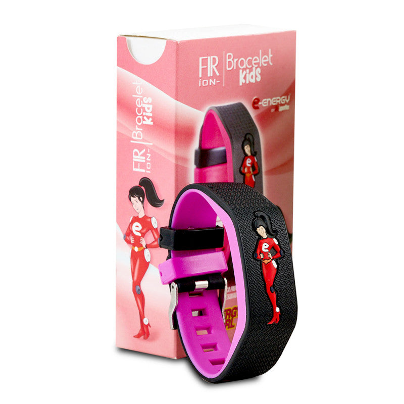 Pulsera FIR Íon Energy Girl - Negro/Rosa